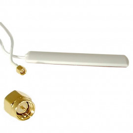 GSM 2db RG174 3m SMA-P white