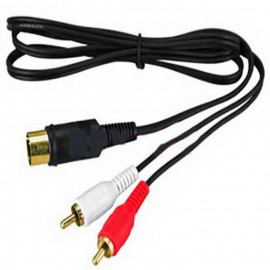 DIN 5 Pin - 2 RCA G1,5 m